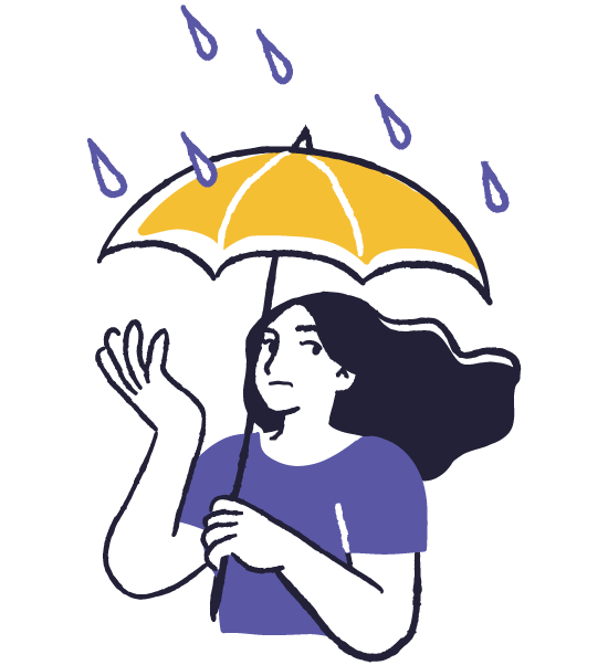 孤独なことに悩む人のイラスト